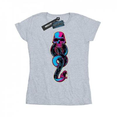 Жіноча/Дамська Неонова Бавовняна Футболка з Темною Міткою