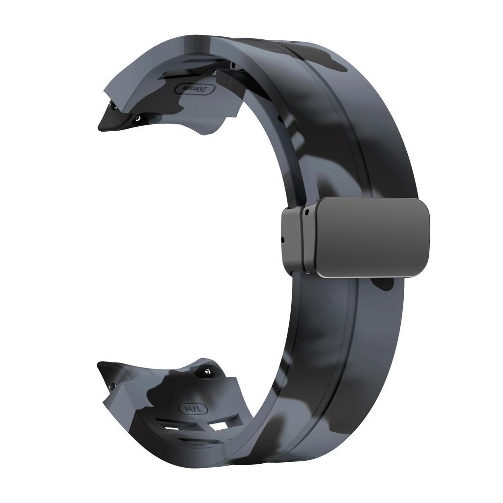 Sport Silikonarmband för Samsung Galaxy Watch 7 6 4 44mm 40mm Magnetiskt Knapparmband för Galaxy Watch 6 Classic 43 47mm watch 5 Pro 45mm Armband