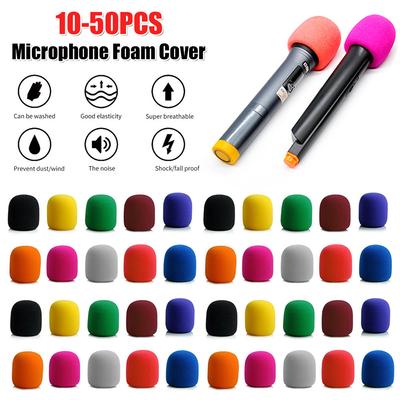 Mic Foam Microphone Sponge Covers Professional Studio Windscreen Shield Handheld Microphone DJ Windproof Mic Sleeve