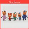 Ideal Gift Russian Anime Three Kittens Happy Cats Action Figure Set For Collectors