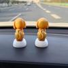 Juguete para Salpicadero de Coche Perro Solar Yousheng, Figura de Cachorro Amarillo Asintiendo, Juguete de Balanceo Automático para Escritorio de Oficina, Decoración de Animal Lindo con Energía Solar para