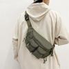 Lässige Nyl Herren Hüfttasche Große Kapazität Y2k Mehrere Taschen Brusttasche Multifunktional Japanischer Stil Sport Bauchtasche Herren
