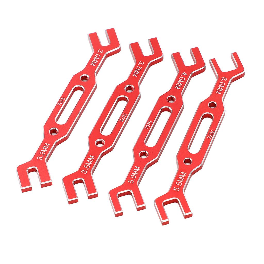 4PCS Set RC Ball Tie Rod Adjustment Wrench Aluminium Alloy 1 10 1 16 3.0mm‑6.0mm Model RC Car Repair Tool