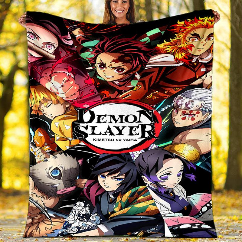 Demon Slayer Characters1 Printed Throw Blanket—lightweight,soft,warm;versatile Blanket for All Seasons—perfect As &air-conditioning Throw,nap Blanket