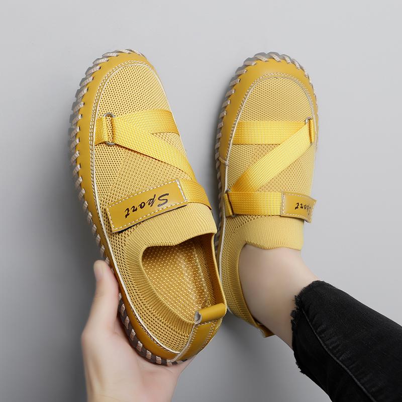 Women Hiking Shoes Driving Shoes Slip on Moccasins Beige Yellow Blue Casual Plus Size Outdoor Shoes