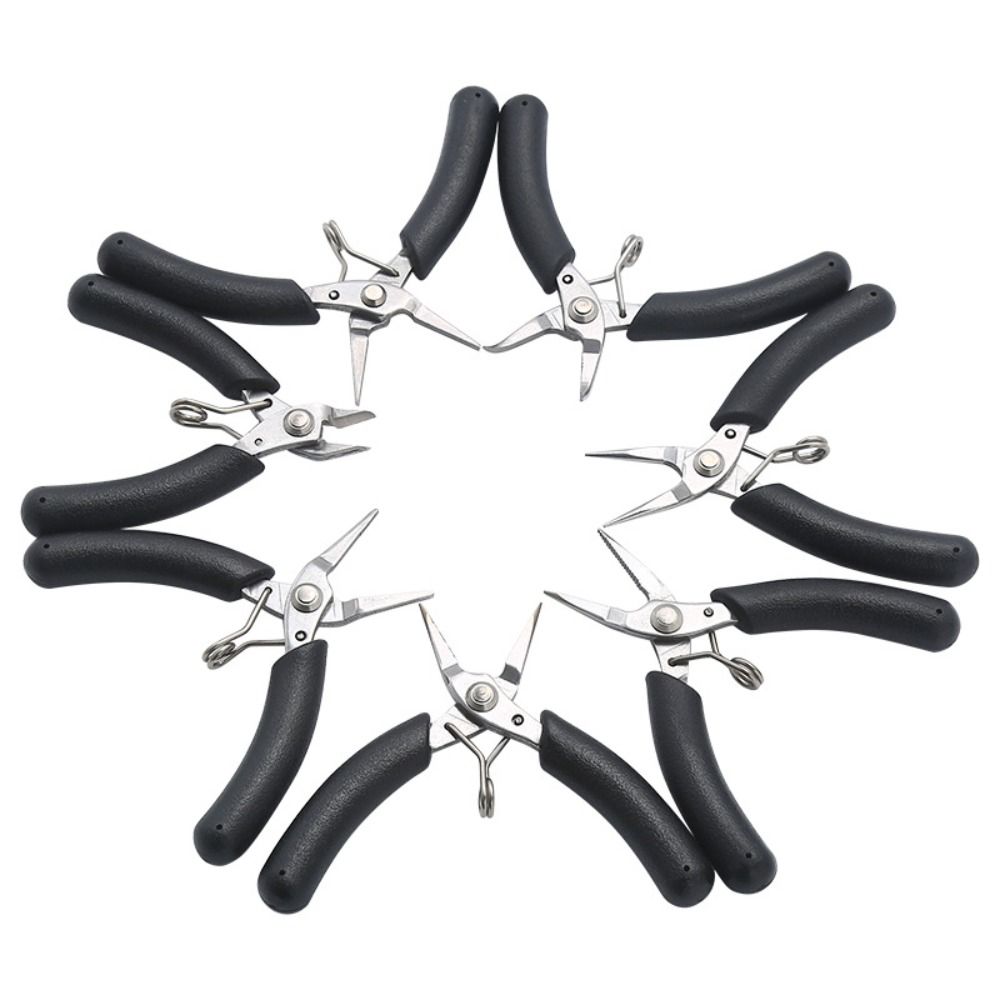 Stainless Steel Jewelry Pliers Toothless Sharp Diagonal Pliers Manual Straight Long Nose Long Nose Pliers Jewelry Findings