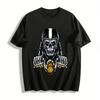 Vintage Motorcycle Skull Rider Print Trendy Men's Casual T-Shirt Pure Cotton T-shirt
