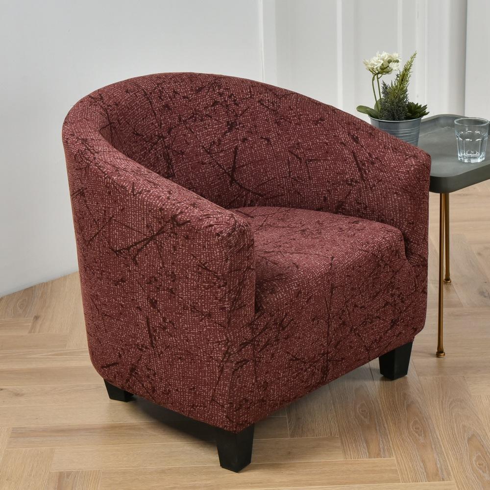 Single Club Chair Sofa Cover All-inclusive Protective Cover Semicircular Bathtub Sofa Chair Cover