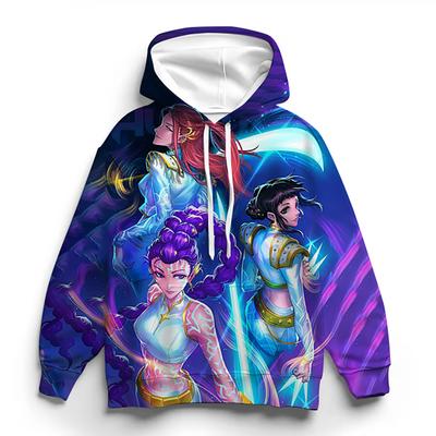 Children's Clothing Kpop Demon Hunter Rumi Graphic Clothes Child Girl Pullover Hoodie New Fashion Casual Hoodies Girl Outfits