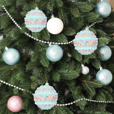 3 Pieces Christmas Ball Ornaments Baubles 3.15 Inch Xmas Tree Balls for Year Wreath