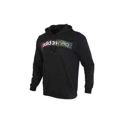 adidas Neo Favorite Noční Mikina s Potiskem Loga Pánská Mikina Černá GM2344