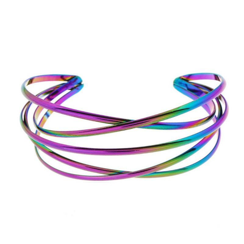 

Разноцветный ретро-браслет из полого металла - европейский и американский стиль