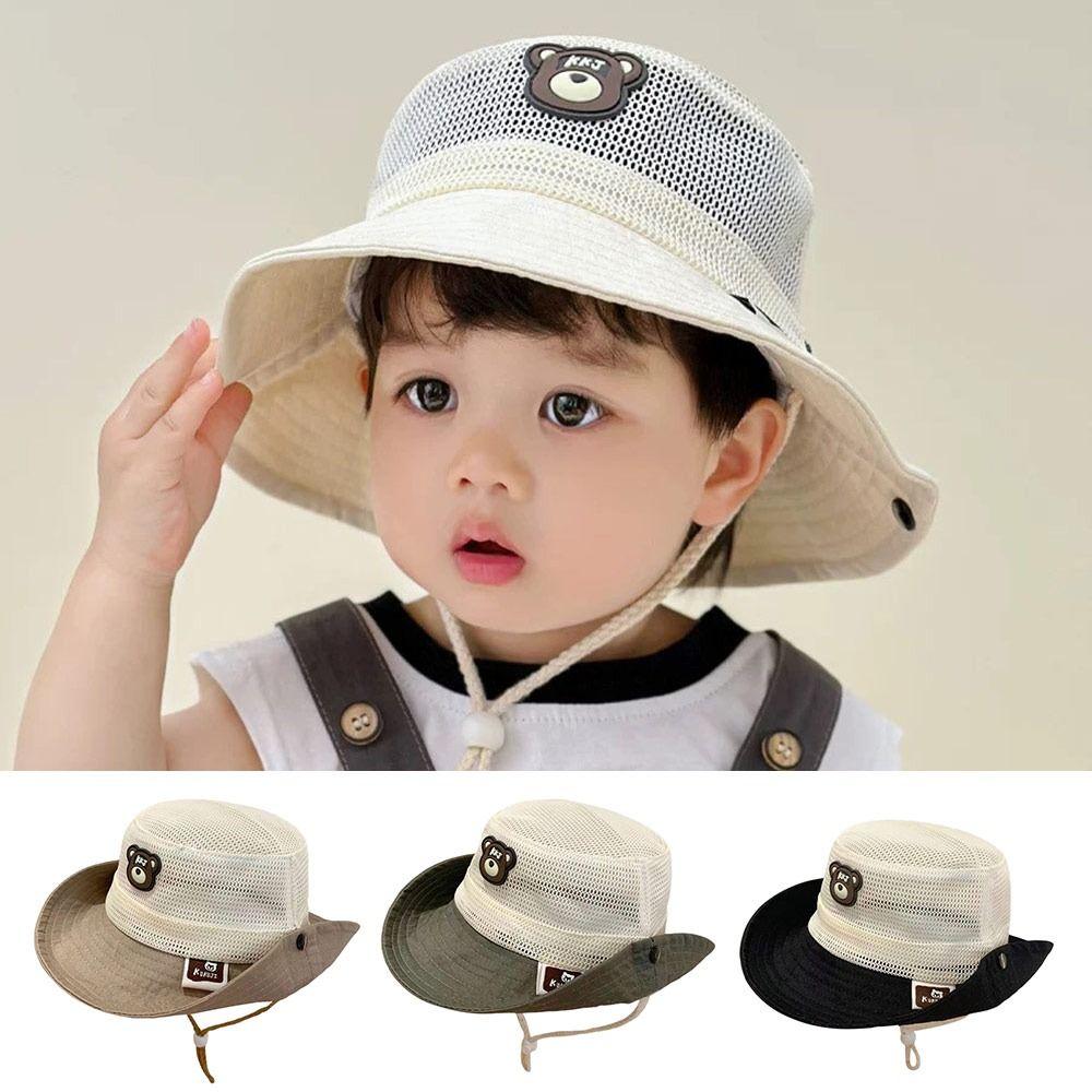Lightweight Toddler Bucket Hat Mesh Fisherman Cap Casual Sunscreen Hat Summer