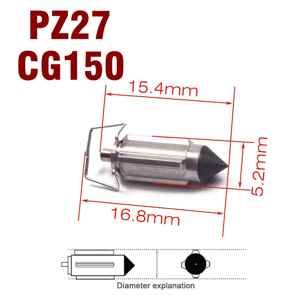 6 Stück Vergaser-Ventilnadeln Reparaturteil Für PZ16 PZ19 PZ20 PZ22 PZ26 PZ27 PZ30 CG125 GY6 50 125CC Motorradteile