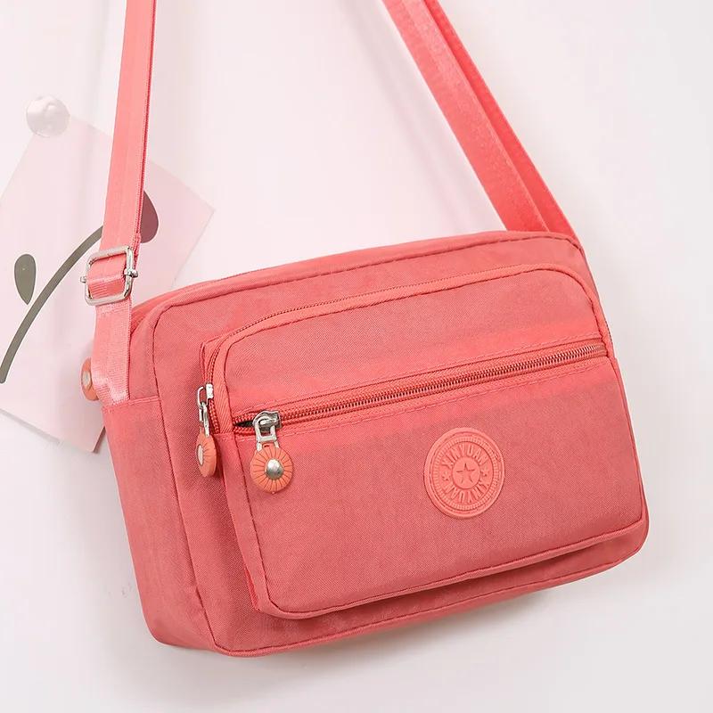 New Simple Lightweight Waterproof Nylon Crossbody Bag Fashionable Small Square Single Shoulder Bag for Women Trendy And Versatil