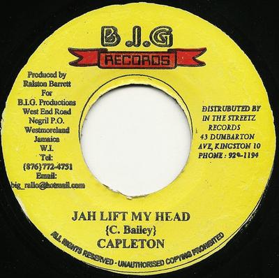 7inch Record CAPLETON / SILVA KID & LEMON - Jah Lift My Head / Ups & Down In Li NONE B.I.G. Records 2002 Jamaica Reggae, Ska & Dub Used