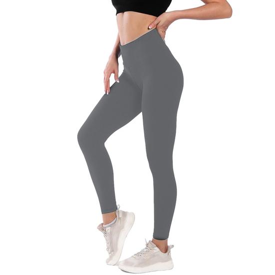 

Женские леггинсы с высокой талией, облегающие, с бархатной подкладкой, утолщенные брюки до бедер M темно-серого