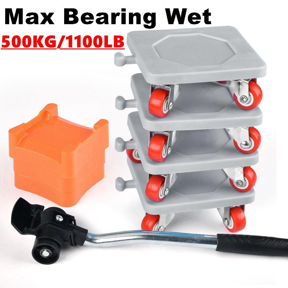 Furniture Mover with Wheels Heavy Duty Furniture Transporter Tool Ergonomic Handle Furniture Lifter and Slides Kit for Carrying