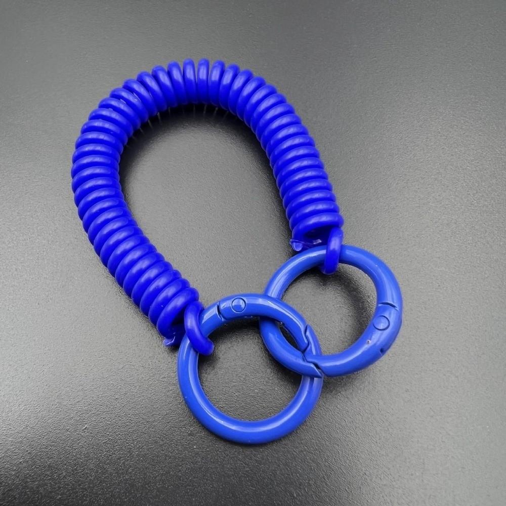 Buntes spiralförmiges Handy-Lanyard Kunststoff Anti-Verlust Kartenhalter-Riemen Einziehbare Schlüsselkette Tragbar