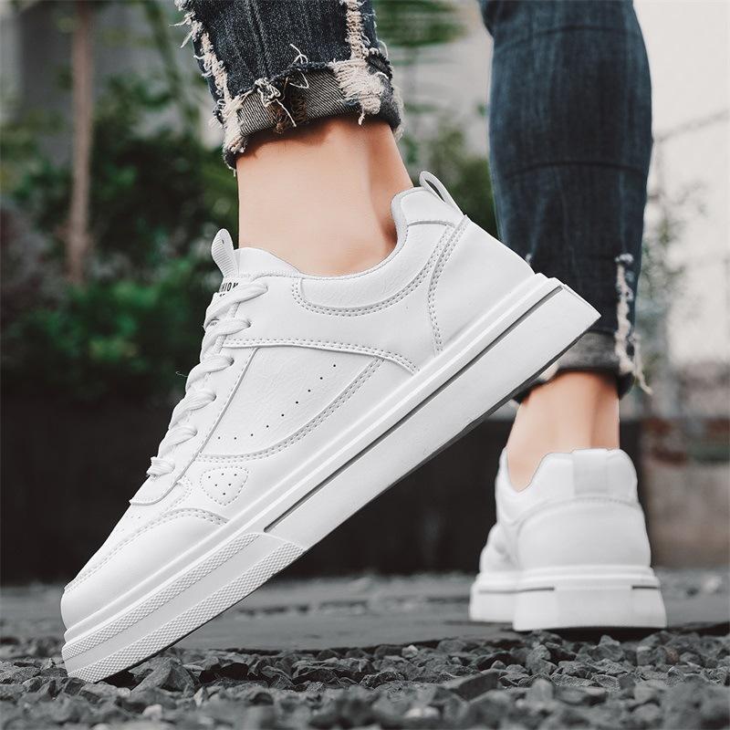 

Чоловіче взуття 2025 нова весна дозвілля спорт тренд універсальне молодіжне біле взуття чоловічі товстопідошовні зносостійкі кеди 44 білий