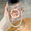 Transparent Pearl Bracelet Case for Samsung Galaxy Z Flip 7 6 5 4 3 Magnetic Hand Wrist Chain Clear Hard PC Cover