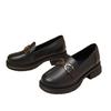 Student thick-soled small leather shoes women's autumn new fashion versatile single shoes