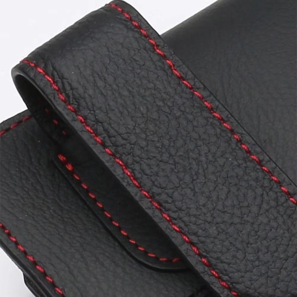 Leather Car Sunglasses Holder Case Multifunction Magnetic Glasses Clip Car Interior