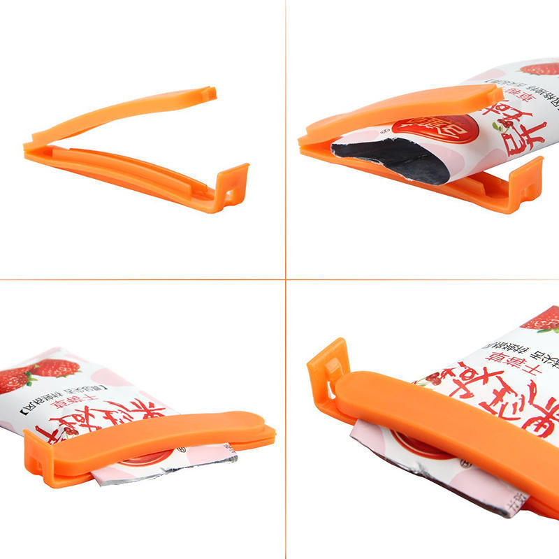 10PCS Food Snack Seal Sealing Bag Clips Portable Kitchen Keep Food Fresh Storage Random Color Plastic Tool Kitchen Accessories