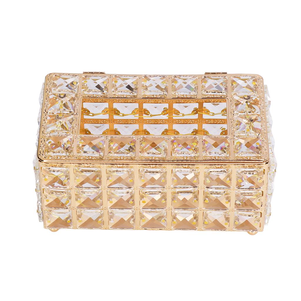 Tissue Box Holder Multifunctional Fashionable Design Exquisite Sturdy Durable Tissue HolderGold