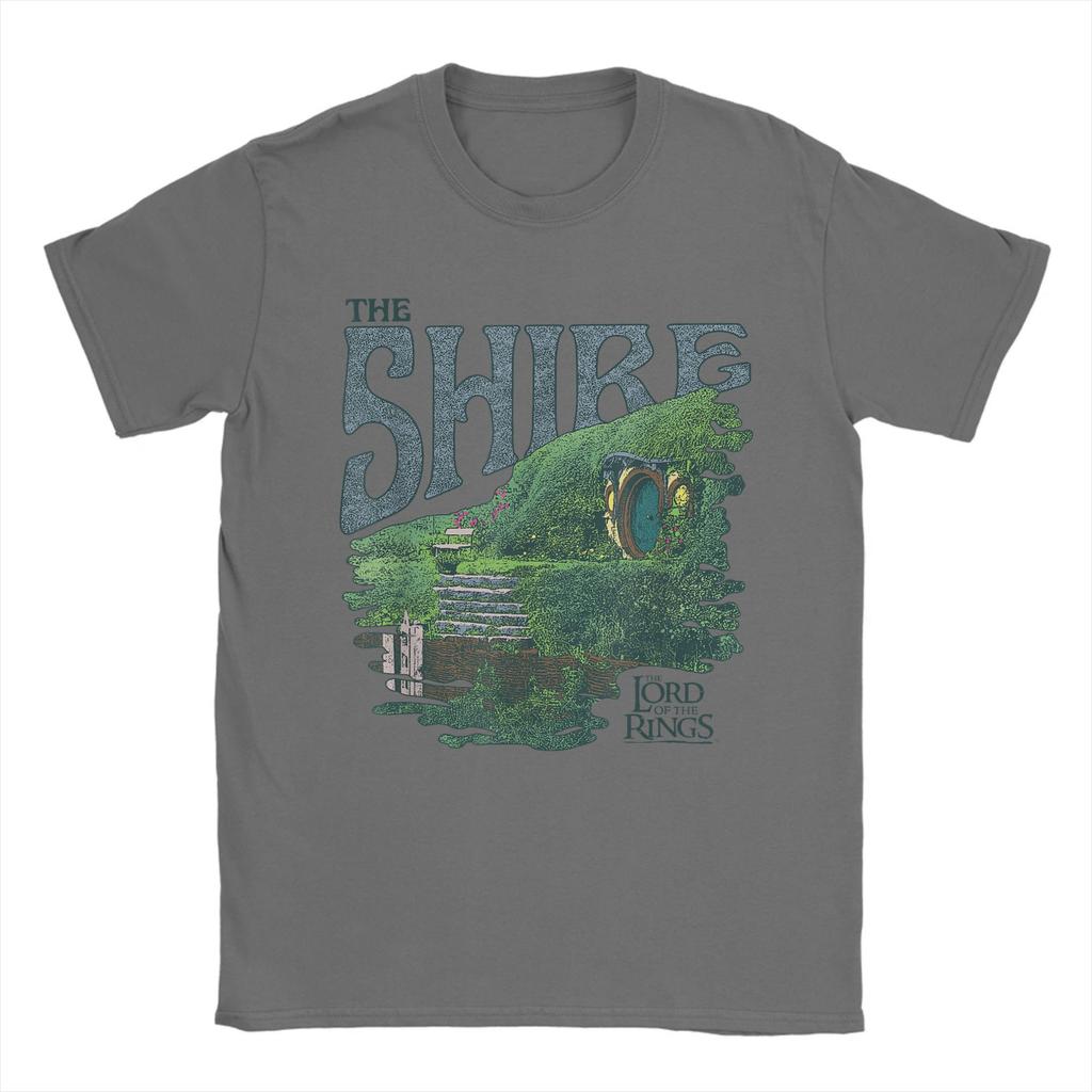 The Shire L-Lords Of The R-Rings T-Shirt for Men  Casual Pure Cotton Tee Shirt Crew Neck Short Sleeve T Shirt Printing Clothing