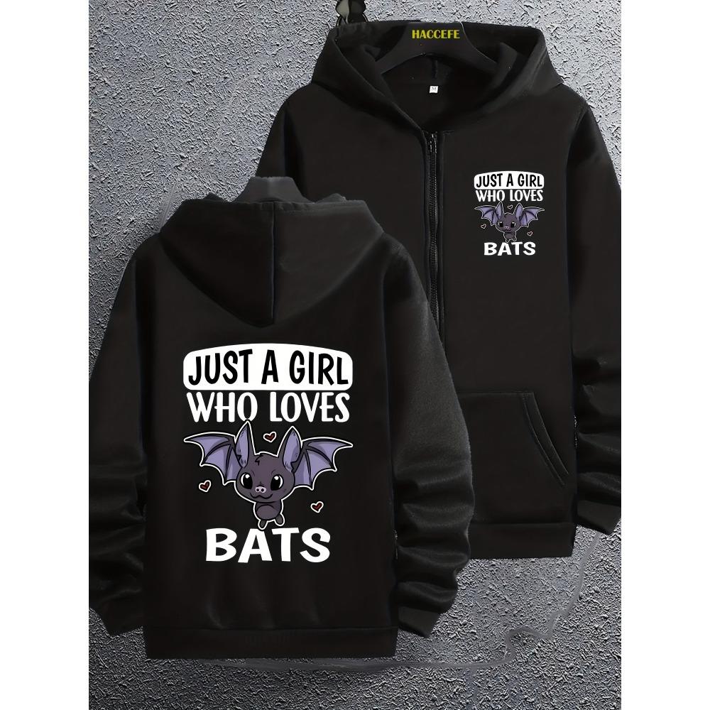 

Men s Long Sleeved Zipper Jacket with a Unique Bat Print Design. Can Be Paired with Casual Wear and Suitable for Various Daily Occasions. XL
