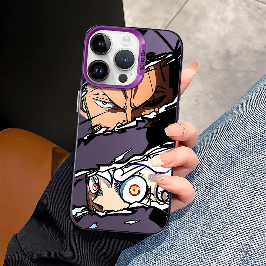 Case for iPhone 16e 11 12 13 Pro Max 14 15 16 Plus 17 Air Soft Shell One Piece Luffy Zoro