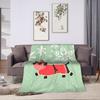 Dachshund Sausage Dog Christmas Santa Claus Blankets Fleece Decoration Ultra-Soft Throw Blanket for Bedding Couch Bedding Throws