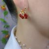 Micro-paved High-quality Rose Flower Basket Earrings for Women, Fashionable and Versatile Earrings, High-end,