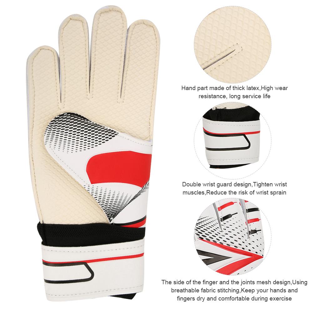 Latex Rot Erwachsene Professionell Langlebig Fußball Torwart Torwart Handschuhe Finger Schutz#8(18 19CM)