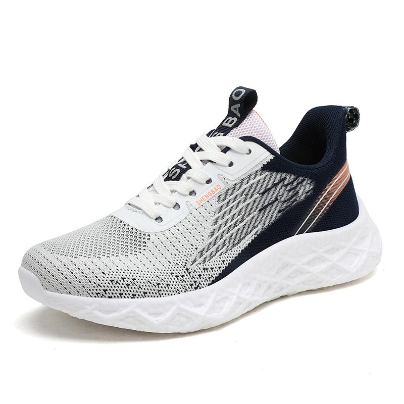 Fashion Sports Shoes Womens Shoes 2025 Autumn Mesh Surface Casual Breathable Lightweight Soft Sole Shock Absorbing Men Running Shoes