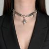 Metal Love Starlight Necklace New Gothic Punk Style Metal Necklace Romantic Starlight Pendant Fashionable Personality Jewelry
