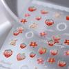 Fruit Party Nail Art Sticker Pineapple Pitaya Kiwi Fruit Apple Watermelon Strawberry Orange Pomegranate Peach Fig Manicure Decal