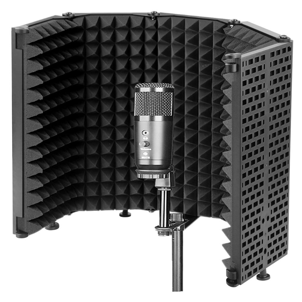 Filtre de réflexion HomLead, Écran d'insonorisation, Écran d'isolation pour microphone, Matériau insonorisant pliable, Absorption du son du microphone,