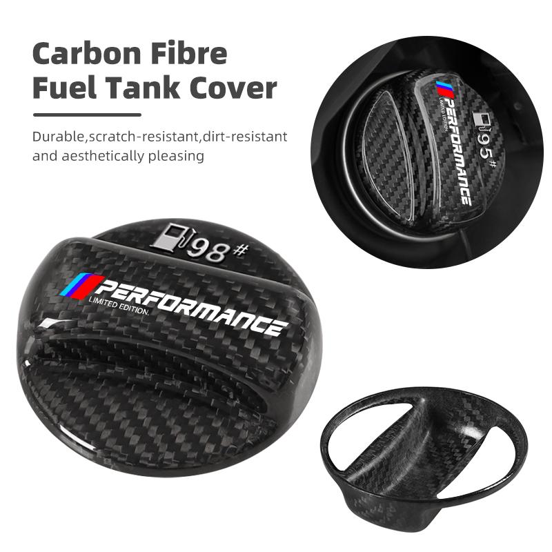 BAGE7 2026 Car Sticker Real Carbon Fiber Gas Fuel Tank Cover Oil Filler Dustproof Cap For BMW Performance F11 G11 F10 F30 G08 G28 G20