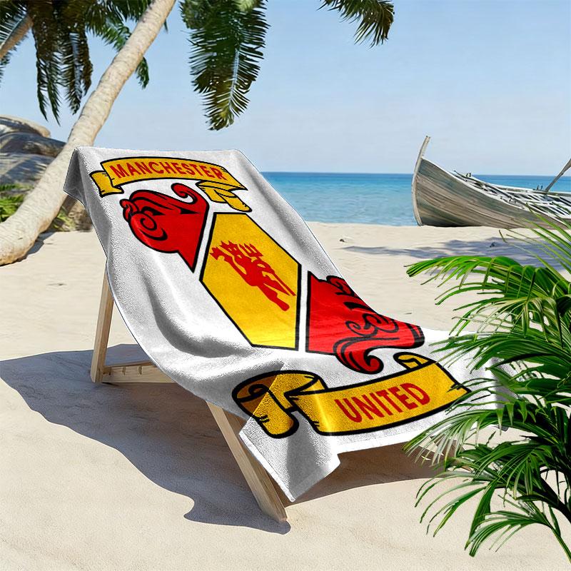 Epic MUFC Journey Print Beach Towel, Large Soft Quick Dry Towel for Beach Camping Swimming