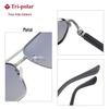 Tri-polar Men's Polarized Square Sunglasses