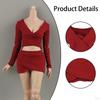 1:6 Female Crop Tops Action Figure Clothes Fashion Handmade Cosplay Long Sleeve Top for 12''