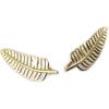 Les Trésors De Lily [N6243] - Gold Plated 'Navajos' Earrings (feathers) - 35x10 Mm