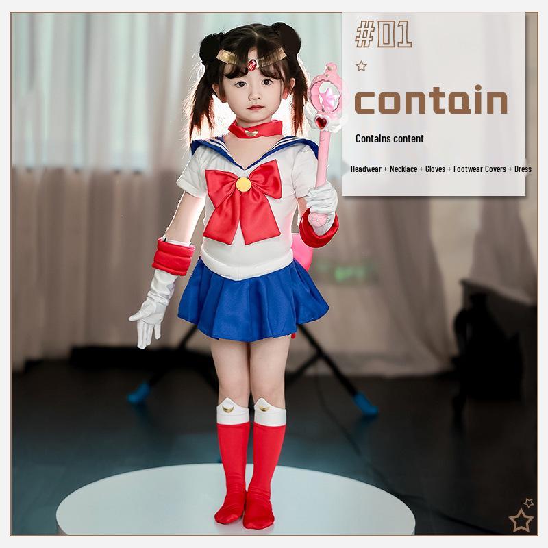 Sailor Moon Usagi Tsukino Halloween Costume for Girls 130cm