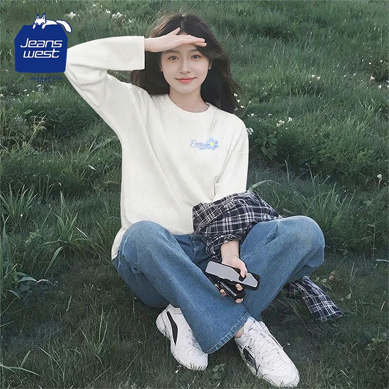 Jeanswest Women s Round Neck Pure Cotton Long Sleeve T-Shirt XL