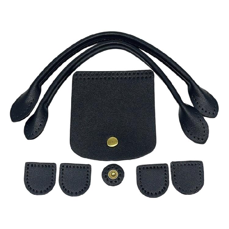 Leather Bag Making Kits DIY Leather Bag Knitting Set Shoulder Strap Top Zipper Lock for Crochet Handbag Shoulder Bags