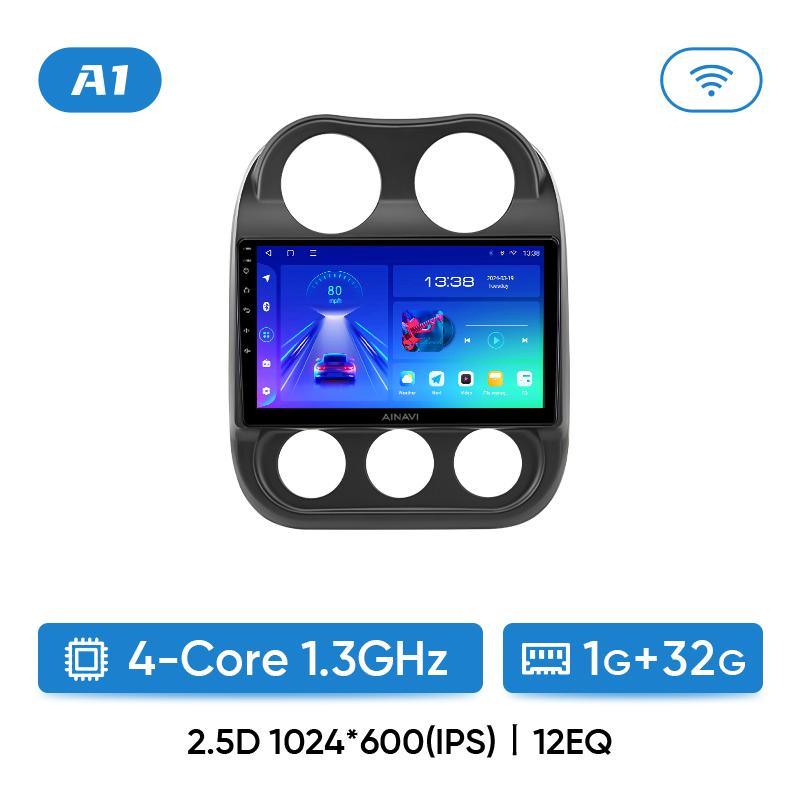 

Ainavi Car Radio For Jeep Compass Patriot 2010-2016 Мультимедийный проигрыватель Авторадио Стерео 2 Din Плеер GPS Навигация Carplay DSP