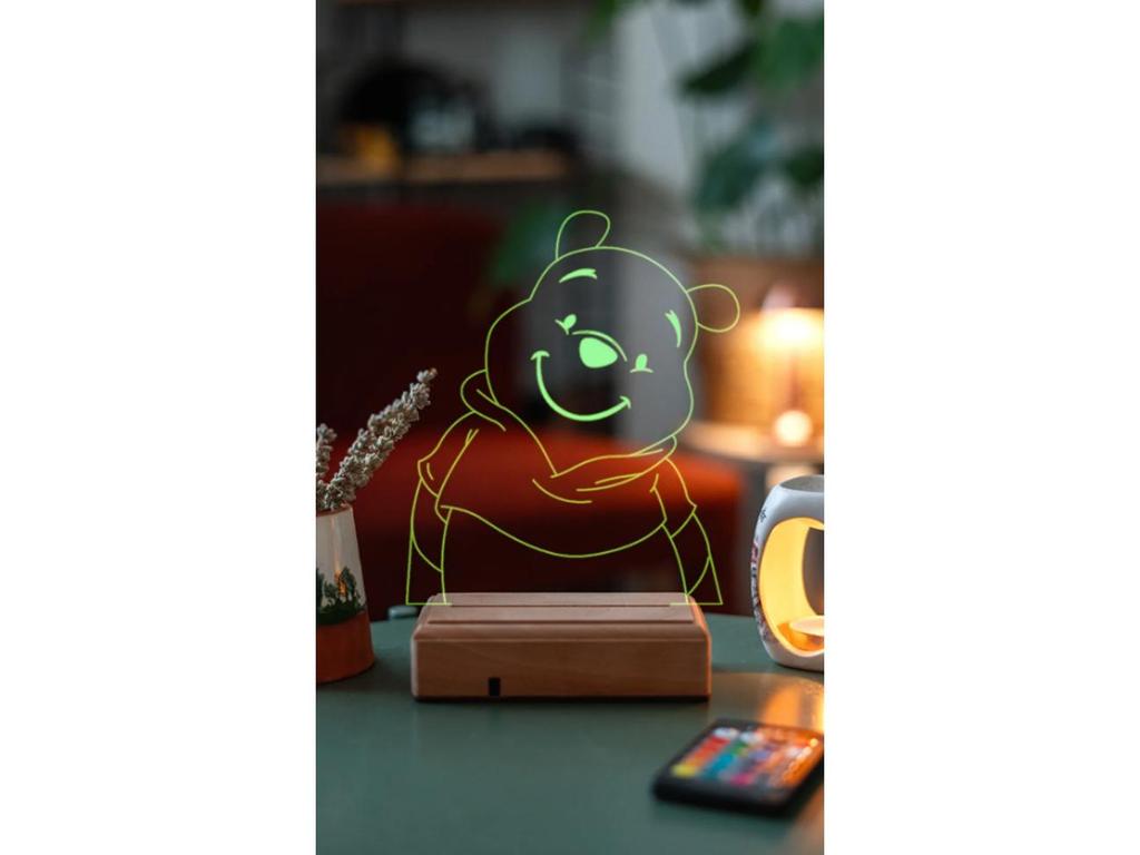 Winnie The Pooh Ayı Winnie Hediye 16 Renkli Kumandalı Gece Lambası