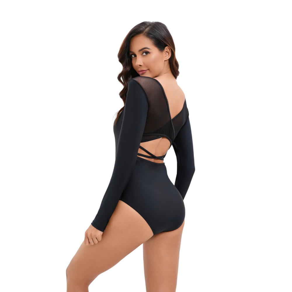 one-piece long-sleeved surfing suit sunscreen women's bathing suit diving suit sexy fashion swimsuit